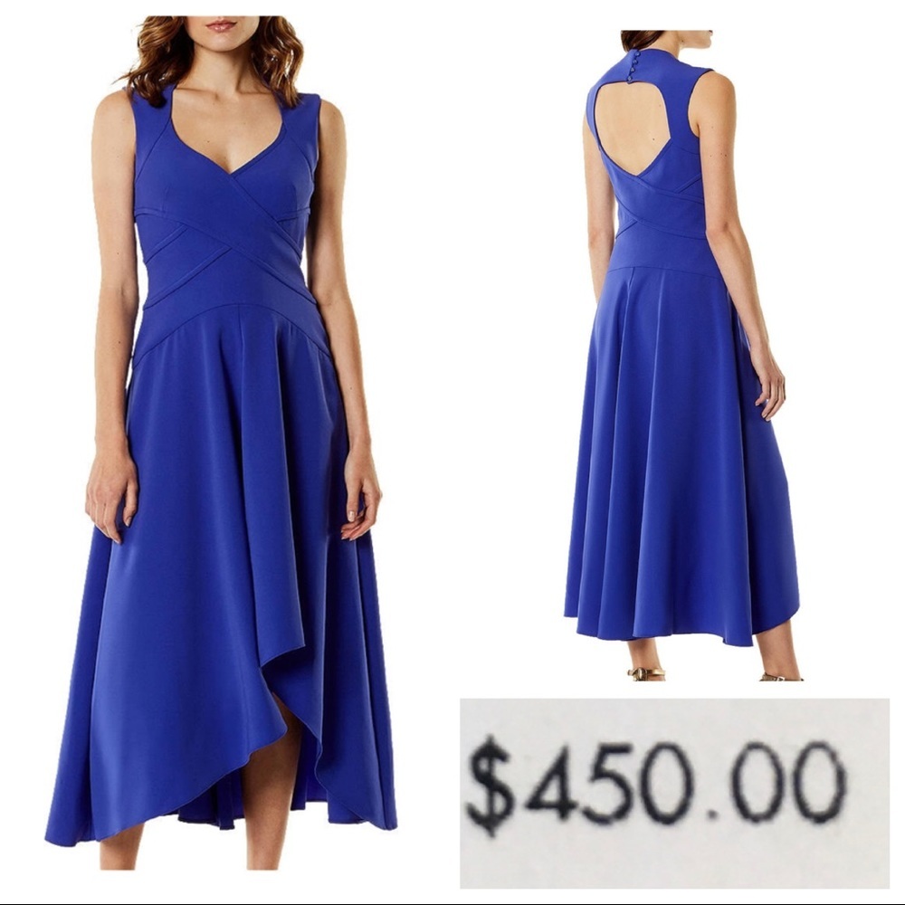 NWT! Karen Millen Fluid Wrap Dress, Blue